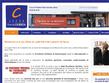 Tablet Screenshot of lyceecoubertin.fr